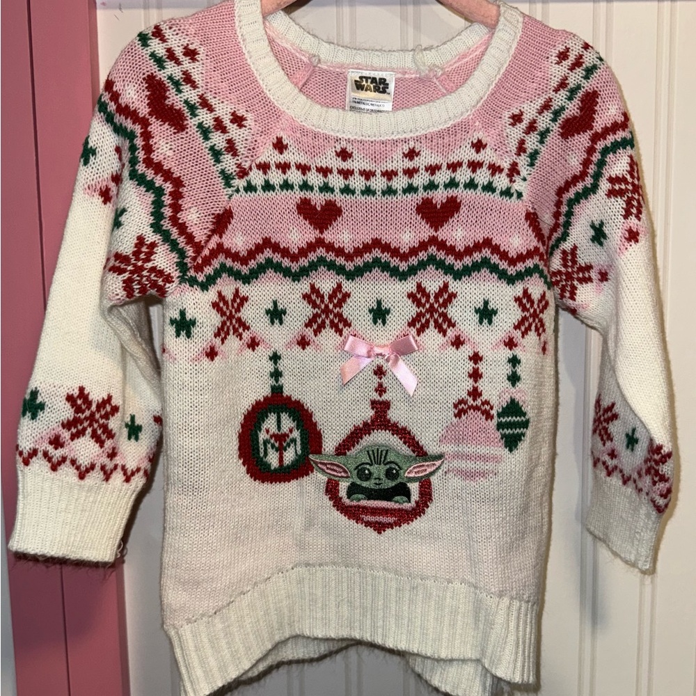 Baby Yoda/Grogu Christmas Sweater 2T